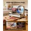 imageVEVOR Meat Slicer 75 inch 200W Electric Deli Slicer Machine with SUS420 Blade 006 inch Adjustable Thickness ETL Certified Home FoodSlicer for Meat Ham Baguett Steak86 inch200W