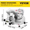 imageVEVOR Meat Slicer 75 inch 200W Electric Deli Slicer Machine with SUS420 Blade 006 inch Adjustable Thickness ETL Certified Home FoodSlicer for Meat Ham Baguett Steak87IN200W