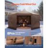 imageVEVOR Pop up Gazebo Screen Tent 12 x 12 ft Large 6Sided Camping Canopy Tent with Removable Top ampamp Carry Bag QuickSet ampamp BiteProof Screen House Sun Shelter for 810 Persons Backyard Patio BrownBrown