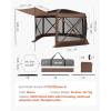 imageVEVOR Pop up Gazebo Screen Tent 12 x 12 ft Large 6Sided Camping Canopy Tent with Removable Top ampamp Carry Bag QuickSet ampamp BiteProof Screen House Sun Shelter for 810 Persons Backyard Patio BrownBrown
