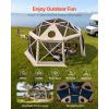 imageVEVOR Pop up Gazebo Screen Tent 12 x 12 ft Large 6Sided Camping Canopy Tent with Removable Top ampamp Carry Bag QuickSet ampamp BiteProof Screen House Sun Shelter for 810 Persons Backyard Patio BrownBeige