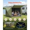imageVEVOR Pop up Gazebo Screen Tent 12 x 12 ft Large 6Sided Camping Canopy Tent with Removable Top ampamp Carry Bag QuickSet ampamp BiteProof Screen House Sun Shelter for 810 Persons Backyard Patio BrownArmy Green