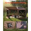 imageVEVOR Pop up Gazebo Screen Tent 12 x 12 ft Large 6Sided Camping Canopy Tent with Removable Top ampamp Carry Bag QuickSet ampamp BiteProof Screen House Sun Shelter for 810 Persons Backyard Patio BrownBrown