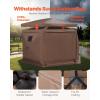 imageVEVOR Pop up Gazebo Screen Tent 12 x 12 ft Large 6Sided Camping Canopy Tent with Removable Top ampamp Carry Bag QuickSet ampamp BiteProof Screen House Sun Shelter for 810 Persons Backyard Patio BrownBrown