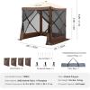 imageVEVOR Pop up Gazebo Screen Tent 12 x 12 ft Large 6Sided Camping Canopy Tent with Removable Top ampamp Carry Bag QuickSet ampamp BiteProof Screen House Sun Shelter for 810 Persons Backyard Patio BrownBrown