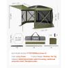 imageVEVOR Pop up Gazebo Screen Tent 12 x 12 ft Large 6Sided Camping Canopy Tent with Removable Top ampamp Carry Bag QuickSet ampamp BiteProof Screen House Sun Shelter for 810 Persons Backyard Patio BrownArmy Green