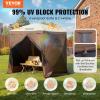 imageVEVOR Pop up Gazebo Screen Tent 12 x 12 ft Large 6Sided Camping Canopy Tent with Removable Top ampamp Carry Bag QuickSet ampamp BiteProof Screen House Sun Shelter for 810 Persons Backyard Patio BrownBrown