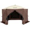 imageVEVOR Pop up Gazebo Screen Tent 12 x 12 ft Large 6Sided Camping Canopy Tent with Removable Top ampamp Carry Bag QuickSet ampamp BiteProof Screen House Sun Shelter for 810 Persons Backyard Patio BrownBrown