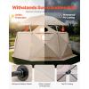 imageVEVOR Pop up Gazebo Screen Tent 12 x 12 ft Large 6Sided Camping Canopy Tent with Removable Top ampamp Carry Bag QuickSet ampamp BiteProof Screen House Sun Shelter for 810 Persons Backyard Patio BrownBeige
