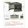 imageVEVOR Pop up Gazebo Screen Tent 12 x 12 ft Large 6Sided Camping Canopy Tent with Removable Top ampamp Carry Bag QuickSet ampamp BiteProof Screen House Sun Shelter for 810 Persons Backyard Patio BrownArmy Green