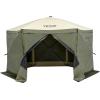 imageVEVOR Pop up Gazebo Screen Tent 12 x 12 ft Large 6Sided Camping Canopy Tent with Removable Top ampamp Carry Bag QuickSet ampamp BiteProof Screen House Sun Shelter for 810 Persons Backyard Patio BrownArmy Green