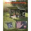 imageVEVOR Pop up Gazebo Screen Tent 12 x 12 ft Large 6Sided Camping Canopy Tent with Removable Top ampamp Carry Bag QuickSet ampamp BiteProof Screen House Sun Shelter for 810 Persons Backyard Patio BrownArmy Green