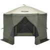 imageVEVOR Pop up Gazebo Screen Tent 12 x 12 ft Large 6Sided Camping Canopy Tent with Removable Top ampamp Carry Bag QuickSet ampamp BiteProof Screen House Sun Shelter for 810 Persons Backyard Patio BrownArmy Green