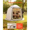 imageVEVOR Pop up Screen House Tent Gazebo 6 x 6 ft 46 Person SUV Tailgate Tent Portable Screened in Canopy with Carry Bag Netting Sides for Car Camping Garden Patio Backyard Outdoor ActivitiesBeige Sidewalls for Popup Tent