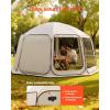 imageVEVOR Pop up Screen House Tent Gazebo 6 x 6 ft 46 Person SUV Tailgate Tent Portable Screened in Canopy with Carry Bag Netting Sides for Car Camping Garden Patio Backyard Outdoor ActivitiesBeige Sidewalls for Popup Tent