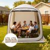 imageVEVOR Pop up Screen House Tent Gazebo 6 x 6 ft 46 Person SUV Tailgate Tent Portable Screened in Canopy with Carry Bag Netting Sides for Car Camping Garden Patio Backyard Outdoor ActivitiesBeige Sidewalls for Popup Tent
