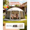 imageVEVOR Pop up Screen House Tent Gazebo 6 x 6 ft 46 Person SUV Tailgate Tent Portable Screened in Canopy with Carry Bag Netting Sides for Car Camping Garden Patio Backyard Outdoor ActivitiesBeige Sidewalls for Popup Tent