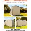 imageVEVOR Pop up Screen House Tent Gazebo 6 x 6 ft 46 Person SUV Tailgate Tent Portable Screened in Canopy with Carry Bag Netting Sides for Car Camping Garden Patio Backyard Outdoor ActivitiesBeige Sidewalls for Popup Tent