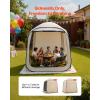 imageVEVOR Pop up Screen House Tent Gazebo 6 x 6 ft 46 Person SUV Tailgate Tent Portable Screened in Canopy with Carry Bag Netting Sides for Car Camping Garden Patio Backyard Outdoor ActivitiesBeige Sidewalls for Popup Tent