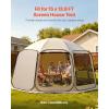 imageVEVOR Pop up Screen House Tent Gazebo 6 x 6 ft 46 Person SUV Tailgate Tent Portable Screened in Canopy with Carry Bag Netting Sides for Car Camping Garden Patio Backyard Outdoor ActivitiesBeige Sidewalls for Popup Tent