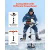 imageVEVOR Steel Ice Auger Drill Bit 8quot Diameter Ice Fishing Augers WeatherResistant Spiral Drill Bits Replacement with Center Tip Compatible with ElectricGas Powered AugersSteelVersion 20