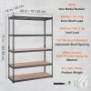imageVEVOR Storage Shelving Unit 5Tier Adjustable Storage Shelves 48quot L x 24quot W x 72quot H Heavy Duty Garage Storage Shelves Metal Shelves for Kitchen Pantry Basement Bathroom Laundry48 L x 18 W x 72 H