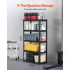 imageVEVOR Storage Shelving Unit 5Tier Adjustable Storage Shelves 48quot L x 24quot W x 72quot H Heavy Duty Garage Storage Shelves Metal Shelves for Kitchen Pantry Basement Bathroom Laundry16 D x 32 W x 63 H