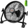 imageVEVOR 10 inch Rechargeable Battery Operated Camping Floor High Velocity Portable Outdoor Fan with Metal Frame Copper Brushless Motor 360degree Manual Rotationfor FishingTraveling Picnicking10in