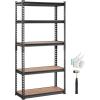 imageVEVOR Storage Shelving Unit 5Tier Adjustable Storage Shelves 48quot L x 24quot W x 72quot H Heavy Duty Garage Storage Shelves Metal Shelves for Kitchen Pantry Basement Bathroom Laundry30 L x 12 W x 60 H