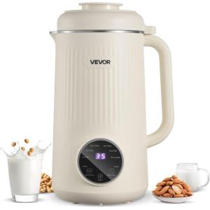 imageVEVOR 8in1 Nut Milk Maker 41 oz Soy Milk Maker Machine with 10 Blades for Homemade Oat Nut Soy Juice Milkshake Rice Cereal PlantBased Beverages with SelfCleaning Boil Water 12Hour Delay41oz