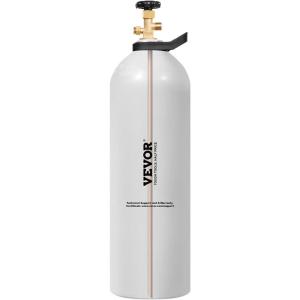 imageVEVOR CO2 Tank 10 lbs New Aluminum Alloy Cylinder CO2 Air Tank with Light Spray Coating CGA320 Valve Handle ampamp Adjustable Pressure DOT Approved Cylinder for Draft Beer Dispensing20 lbs with builtin siphon