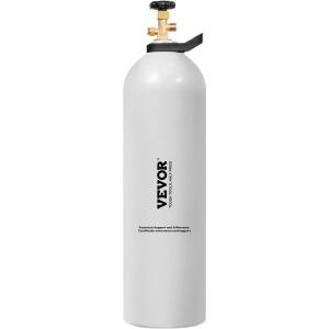 imageVEVOR CO2 Tank 10 lbs New Aluminum Alloy Cylinder CO2 Air Tank with Light Spray Coating CGA320 Valve Handle ampamp Adjustable Pressure DOT Approved Cylinder for Draft Beer Dispensing15 lbs