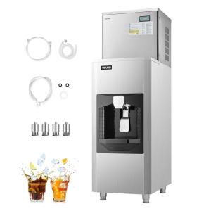 imageVEVOR Commercial Ice Maker 450 LbsDay IceMaking Machine 180 Lbs Large Storage Bin with 20 LbsMin Automatic IceDispensing SelfCleaning Ice Machine with Touchscreen for Bar Cafe RestaurantAuto450LBS24H