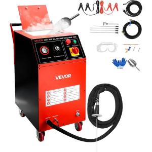 imageVEVOR Dry Ice Blasting Machine 165LBS 75KG Capacity Dry Ice Cleaning Machine with 4 Nozzles Adjustable Pressure ampamp Dry Ice Amount Movable Blaster Cleaner for Auto Ship Aviation Chemical 120V