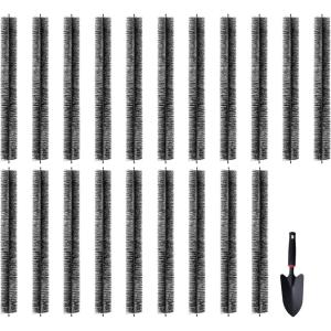 imageVEVOR Gutter Brush 433 inch Diameter 15 Feet Total Length Gutter Cleaning Tools GroundLevel Brush Leaf Guard for 5 Inch Gutters Easily Clear Roof Leaves and Debris 5 Pack60 Ft