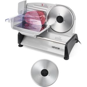 imageVEVOR Meat Slicer 75 inch 200W Electric Deli Slicer Machine with SUS420 Blade 006 inch Adjustable Thickness ETL Certified Home FoodSlicer for Meat Ham Baguett Steak75 inch200W