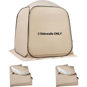 imageVEVOR Pop up Screen House Tent Gazebo 6 x 6 ft 46 Person SUV Tailgate Tent Portable Screened in Canopy with Carry Bag Netting Sides for Car Camping Garden Patio Backyard Outdoor ActivitiesBeige Sidewalls for Popup Tent