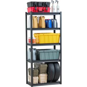 imageVEVOR Storage Shelving Unit 5Tier Adjustable Storage Shelves 48quot L x 24quot W x 72quot H Heavy Duty Garage Storage Shelves Metal Shelves for Kitchen Pantry Basement Bathroom Laundry16 D x 32 W x 72 H