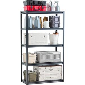 imageVEVOR Storage Shelving Unit 5Tier Adjustable Storage Shelves 48quot L x 24quot W x 72quot H Heavy Duty Garage Storage Shelves Metal Shelves for Kitchen Pantry Basement Bathroom Laundry18 D x 40 W x 72 H