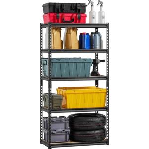 imageVEVOR Storage Shelving Unit 5Tier Adjustable Storage Shelves 48quot L x 24quot W x 72quot H Heavy Duty Garage Storage Shelves Metal Shelves for Kitchen Pantry Basement Bathroom Laundry16 D x 32 W x 628