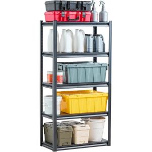 imageVEVOR Storage Shelving Unit 5Tier Adjustable Storage Shelves 48quot L x 24quot W x 72quot H Heavy Duty Garage Storage Shelves Metal Shelves for Kitchen Pantry Basement Bathroom Laundry16 D x 32 W x 63 H