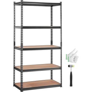 imageVEVOR Storage Shelving Unit 5Tier Adjustable Storage Shelves 48quot L x 24quot W x 72quot H Heavy Duty Garage Storage Shelves Metal Shelves for Kitchen Pantry Basement Bathroom Laundry36 L x 18 W x 72 H