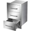 image17W x 30H x 21D Inch Stainless Steel Outdoor Kitchen Double Access Drawers Combo with 24W x 24H Inch BBQ Access Doors16W x 215H x 18D Inch