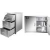 image17W x 30H x 21D Inch Stainless Steel Outdoor Kitchen Double Access Drawers Combo with 24W x 24H Inch BBQ Access Doors17W x 30H x 21D Inch