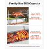 imageVEVOR Rotisserie Grill 56in Electric Rotisserie Grill Kit 8 Level Height BBQ Grills Rotisseries Kit with 132 lbs Load Capacity Asador de Puerco Stainless Steel Automatic Grilling Kits for Parties46 with Baffle
