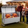 imageVEVOR Rotisserie Grill 56in Electric Rotisserie Grill Kit 8 Level Height BBQ Grills Rotisseries Kit with 132 lbs Load Capacity Asador de Puerco Stainless Steel Automatic Grilling Kits for Parties52 with Hood