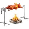 imageVEVOR Rotisserie Grill 56in Electric Rotisserie Grill Kit 8 Level Height BBQ Grills Rotisseries Kit with 132 lbs Load Capacity Asador de Puerco Stainless Steel Automatic Grilling Kits for Parties56