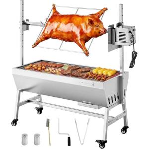 imageVEVOR Rotisserie Grill 56in Electric Rotisserie Grill Kit 8 Level Height BBQ Grills Rotisseries Kit with 132 lbs Load Capacity Asador de Puerco Stainless Steel Automatic Grilling Kits for Parties37