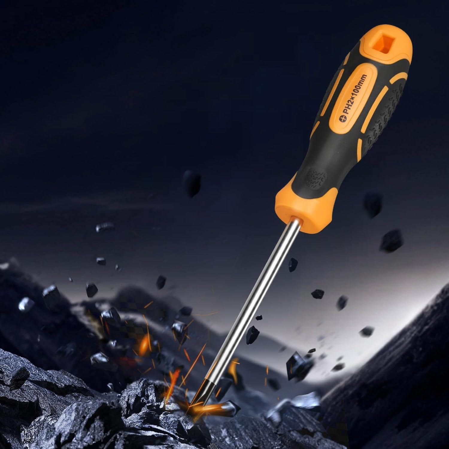 imageVEVOR Screwdriver Set 12Piece Hand Tools Set with Magnetic Tips Includes 5 Phillips and 5 Flat Head Bits ZType Bit Professional Repair Tool Kit for Sockets Furniture Home Appliances Bicycles12 in 1  Fiexed Type