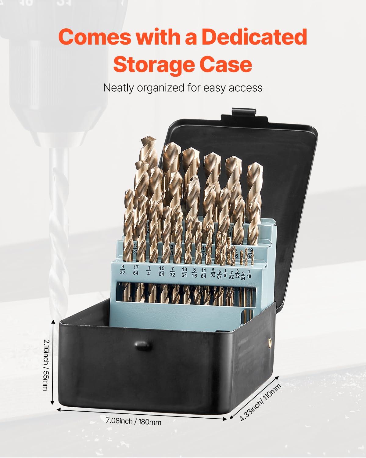 imageVEVOR Screwdriver Set 12Piece Hand Tools Set with Magnetic Tips Includes 5 Phillips and 5 Flat Head Bits ZType Bit Professional Repair Tool Kit for Sockets Furniture Home Appliances Bicycles29PCS Cobalt Drill Bit Set